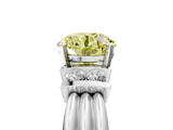 White gold Fancy Yellow Round  Cut Three-Stone Channel Set Ring with Bar Prongs_21