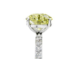 White gold Fancy Yellow Round  Diamond Pavé Band with Six-Prong Setting_32