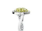 White gold Fancy Yellow Round  Halo Twist Band Solitaire Ring_5