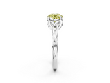 White gold Fancy Yellow Round  Solitaire Celtic Knot Engagement Ring with Four-Prong Setting_2