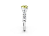 White gold Fancy Yellow Round  Solitaire Channel-Set Diamond Engagement Ring with Four-Prong Setting_30