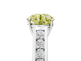 White gold Fancy Yellow Round  Solitaire Channel-Set Diamond Engagement Ring with Four-Prong Setting_34