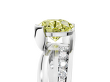 White gold Fancy Yellow Round  Solitaire Channel-Set Split Shank Ring with Tension Prong Setting_8