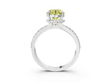 White gold Fancy Yellow Round  Solitaire Diamond Ring with Channel Set Band and Six-Prong Setting_32