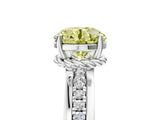 White gold Fancy Yellow Round  Solitaire Diamond Ring with Channel Set Band and Six-Prong Setting_34