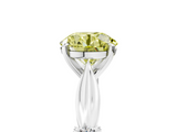 White gold Fancy Yellow Round  Solitaire Diamond Twisted Band with Four-Prong Setting_5