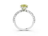 White gold Fancy Yellow Round  Solitaire Marquise Side Stone Prong Setting Ring_3