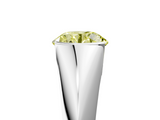 White gold Fancy Yellow Round  Solitaire Tension Set Diamond Ring_5