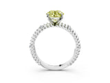White gold Fancy Yellow Round  Solitaire Twisted Band Prong Set Engagement Ring_71