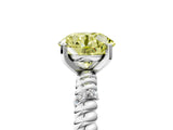 White gold Fancy Yellow Round  Solitaire Twisted Band Prong Set Engagement Ring_73