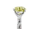 White gold Fancy Yellow Round  Solitaire with Side Baguettes and Channel Set Band_5