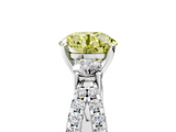 White gold Fancy Yellow Round  Three-Stone Diamond Ring with Pavé Split Shank and Four-Prong Setting_23