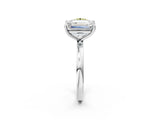 White gold Fancy Yellow Round  and Emerald Cut Toi Moi Ring with Prong Setting_31