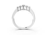 White gold Five-Stone Marquise Diamond Bar Set White Gold Band_32