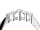 White gold Five-Stone Marquise Diamond Bar Set White Gold Band_34