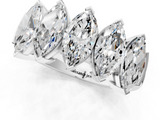 White gold Five Stone Marquise Diamond Prong Set White Gold Band_20