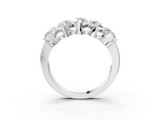 White gold Five Stone Marquise Diamond Prong Set White Gold Band_22