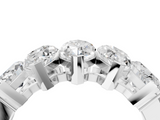 White gold Five Stone Marquise Diamond Prong Set White Gold Band_23