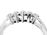 White gold Five-Stone Marquise Diamond Split Shank Ring with Shared Prong Setting_32