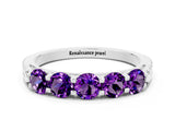 White gold Five-Stone Round Amethyst Prong-Set Band_18