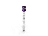White gold Five-Stone Round Amethyst Prong-Set Band_20