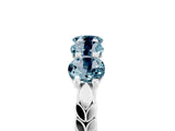 White gold Five-Stone Round Aquamarine Prong-Set Band_23