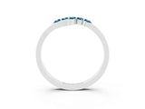 White gold Five-Stone Round Blue Topaz Crossover Band with Prong Setting_21