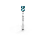 White gold Five-Stone Round Blue Topaz Prong-Set Band_20