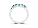 White gold Five-Stone Round Blue Topaz Prong-Set Band_21