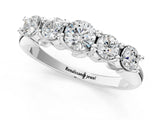 White gold Five-Stone Round Brilliant Diamond Prong Set White Gold Band_25