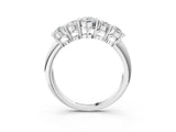 White gold Five-Stone Round Brilliant Diamond Prong Set White Gold Band_27