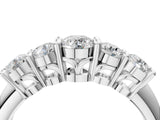 White gold Five-Stone Round Brilliant Diamond Prong Set White Gold Band_28