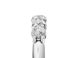 White gold Five-Stone Round Brilliant Diamond Prong Set White Gold Band_29