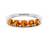 White gold Five-Stone Round Citrine Prong-Set Band_18