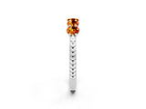 White gold Five-Stone Round Citrine Prong-Set Band_20