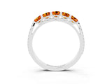 White gold Five-Stone Round Citrine Prong-Set Band_21
