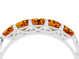 White gold Five-Stone Round Citrine Prong-Set Band_22