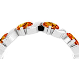 White gold Five-Stone Round Citrine Wave Band with Shared Prong Setting_10