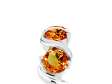 White gold Five-Stone Round Citrine Wave Band with Shared Prong Setting_11