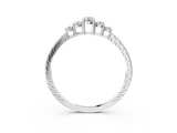 White gold Five-Stone Round Cut Diamond Prong Set Eternity Band_15