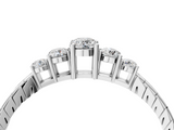 White gold Five-Stone Round Cut Diamond Prong Set Eternity Band_16