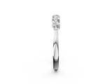 White gold Five-Stone Round Cut Diamond Prong-Set Half Eternity Band_14
