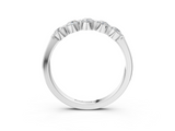 White gold Five-Stone Round Cut Diamond Prong-Set Half Eternity Band_15