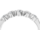 White gold Five-Stone Round Cut Diamond Prong-Set Half Eternity Band_16