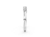 White gold Five-Stone Round Diamond Bezel Set White Gold Band_14