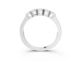 White gold Five-Stone Round Diamond Bezel Set White Gold Band_15