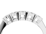 White gold Five-Stone Round Diamond Bezel Set White Gold Band_16