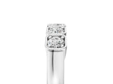 White gold Five-Stone Round Diamond Bezel Set White Gold Band_17
