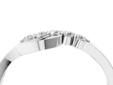 White gold Five-Stone Round Diamond Crossover Band with Prong Setting_33
