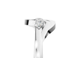 White gold Five-Stone Round Diamond Crossover Band with Prong Setting_34